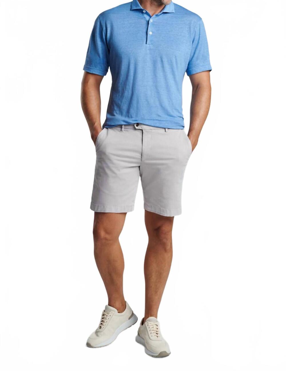 NEW PETER MILLAR greystone short sleeve polo in reggatta blue